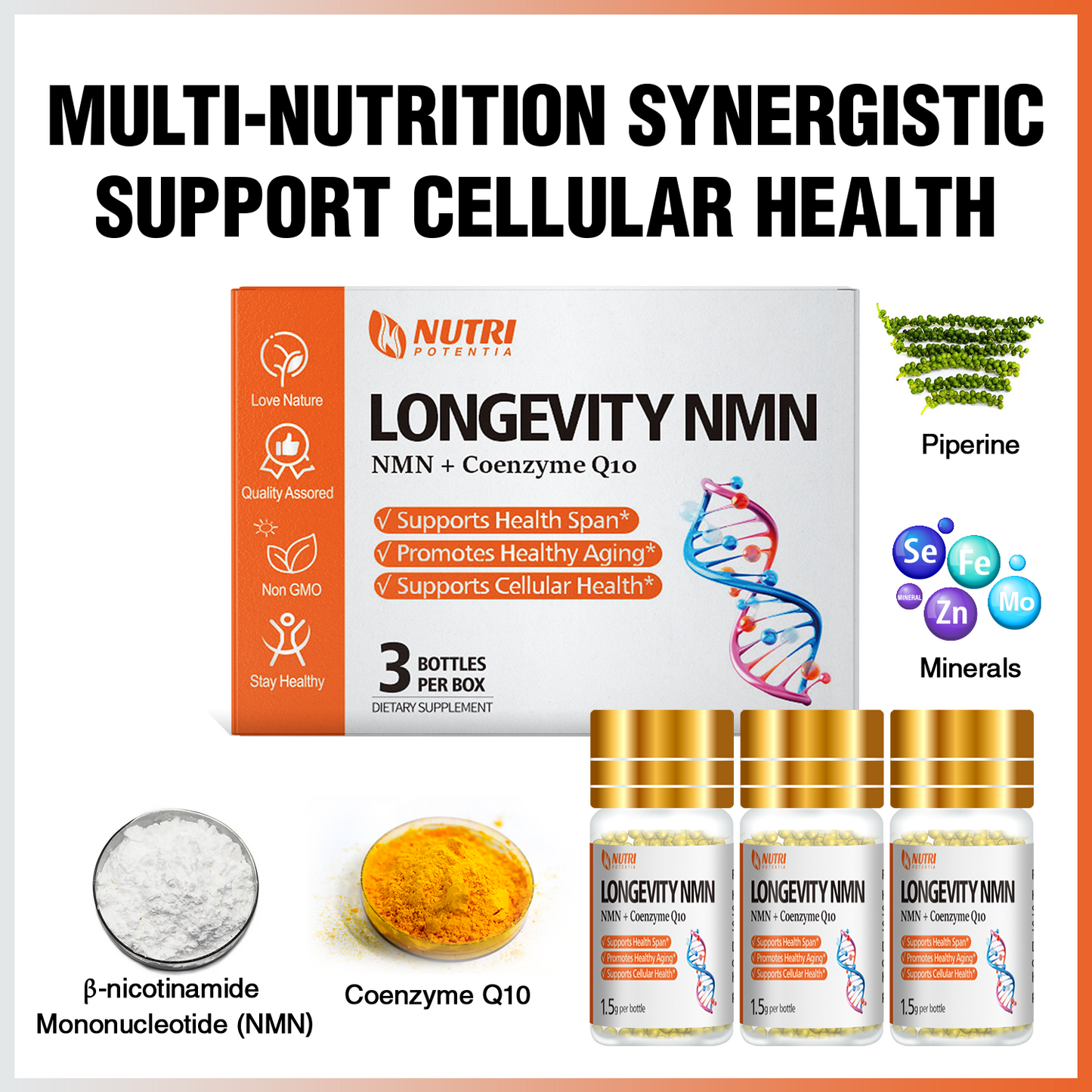 LONGEVITY NMN Dripping Pills - NMN + Coenzyme Q10