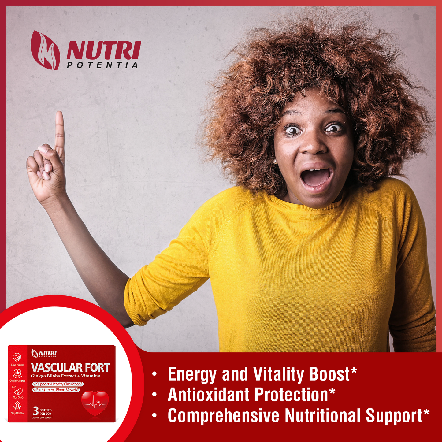 VASCULAR FORT Dripping Pills- Ginkgo Biloba Extract + Vitamins & Mineral Supplement