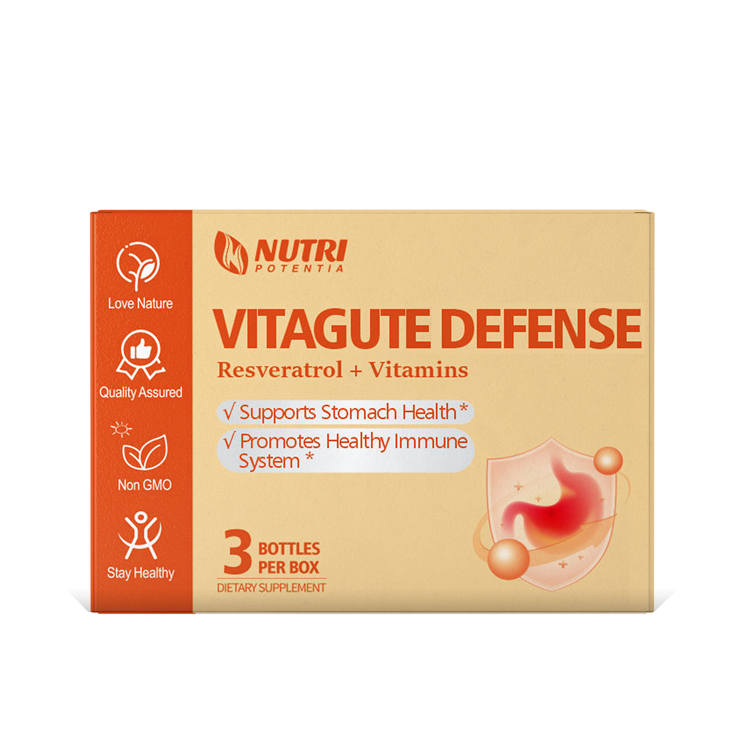VITAGUTE DEFENSE Dripping Pills - Resveratrol + Vitamins Supplement