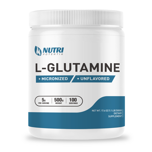 Pure L-Glutamine Powder Unflavored for Gut Health and Promotes Healthy Immune System - Gluten Free (500 Grams - 1.1 Lbs)