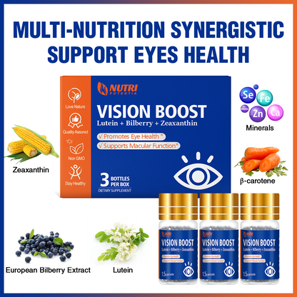 VISION BOOST Dripping Pills - Lutein & European Bilberry Extract - Promotes Eye Health & Supports Macular Function