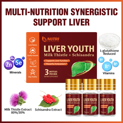 Liver Youth Dripping Pills - Milk Thistle & Schisandra Supplement for Liver Health Support