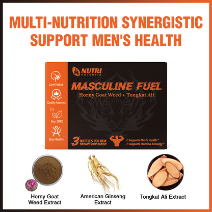 Masculine Fuel - Dripping Pills -Horny Goat Weed + Tongkat Ali, Supports Men's Health