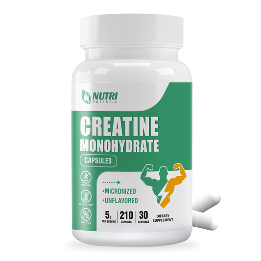 Creatine Monohydrate Capsules, Pure Creatine Pills Micronized for Enhanced Workout and Muscle Growth, Easy Absorption, Non-GMO, Unflavored - 210 Capsules