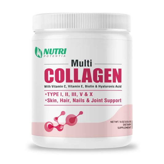 Collagen Peptides Powder, Multi Type I, II, III, V, X - Hair, Skin, Nail Support - Unflavored, Non-GMO, Easy to Absorb
