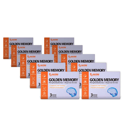 Golden Memory Dripping Pills - Huperzia Serrate Extract Brain Supplement for Mental Alertness