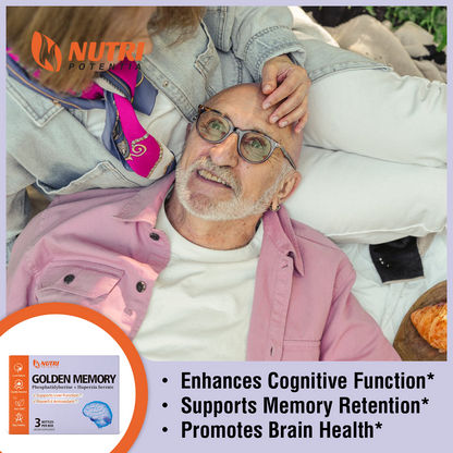 Golden Memory Dripping Pills - Huperzia Serrate Extract Brain Supplement for Mental Alertness