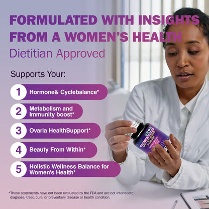 Myo Inositol & D-Chiro Inositol Supplement for Women,Ideal 40:1 Ratio with Vitamin E,Collagen & Ashwagandha,Women's Daily Wellness Support,120 Capsules,Non-GMO,Third-Party Tested(Made & Tested in USA)