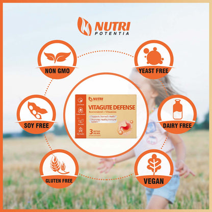 VITAGUTE DEFENSE Dripping Pills - Resveratrol + Vitamins Supplement