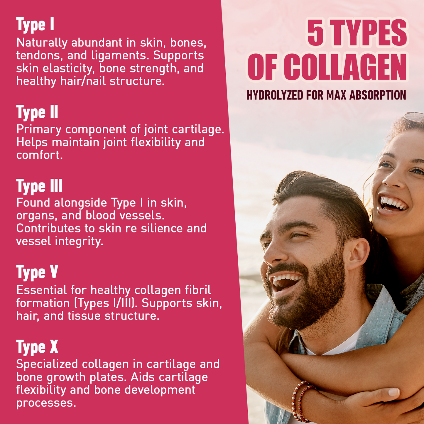 Collagen Peptides Powder, Collagen Capsules, Multi Type I, II, III, V, X - Hair, Skin, Nail Support - Unflavored, Non-GMO, Easy to Absorb