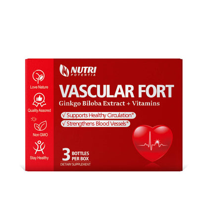 VASCULAR FORT Dripping Pills- Ginkgo Biloba Extract + Vitamins & Mineral Supplement