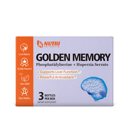 Golden Memory Dripping Pills - Huperzia Serrate Extract Brain Supplement for Mental Alertness