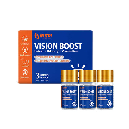 VISION BOOST Dripping Pills - Lutein & European Bilberry Extract - Promotes Eye Health & Supports Macular Function