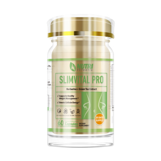 SLIMVITAL PRO -  Berberine + Theanine 40% Supplement,  Supports Weight Loss &  Enhanced Energy - 60 Capsules