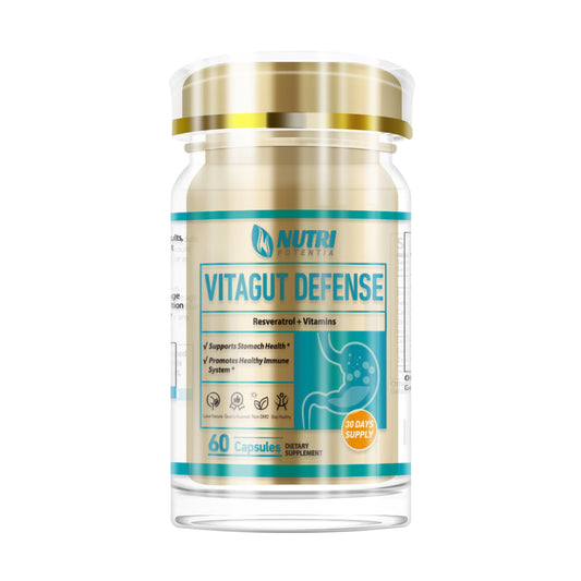 VITAGUT DEFENSE - Resveratrol + Vitamins Supplement, Supports Stomach Health & Immunity - 60 Capsules